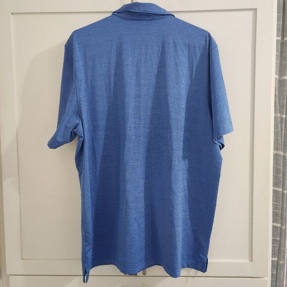 Vineyard Vines Polo Shirt Mens XL Blue Striped Performance Golf Short Sleeve Top - Picture 3 of 6